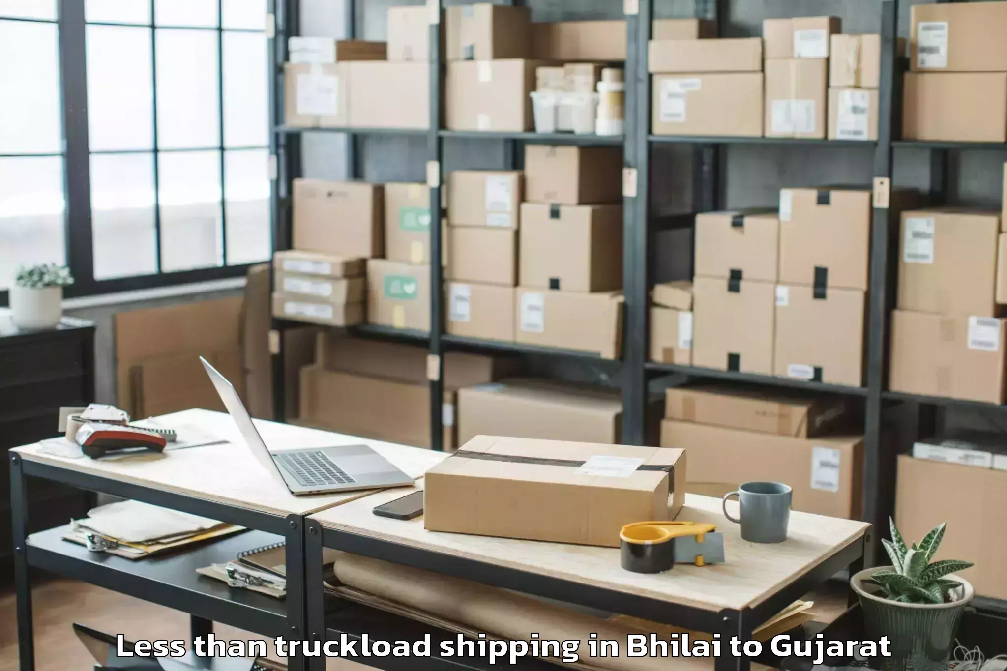 Efficient Bhilai to Garbada Less Than Truckload Shipping